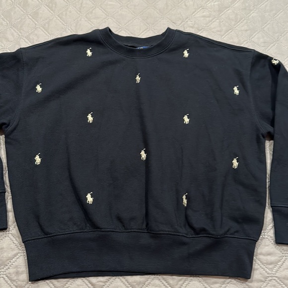 Big Girls Polo Pony Fleece Sweatshirt. - Picture 2 of 9